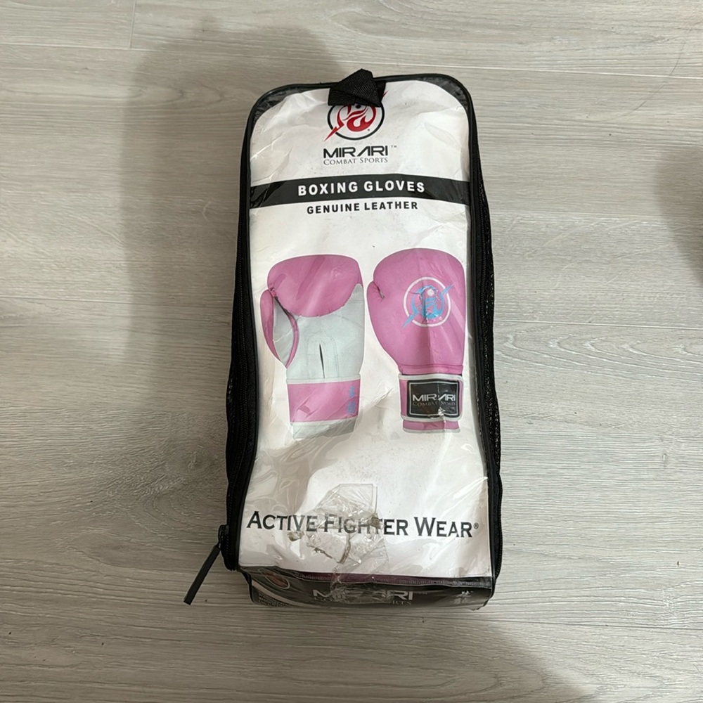 16oz Pink Velcro Boxing Gloves